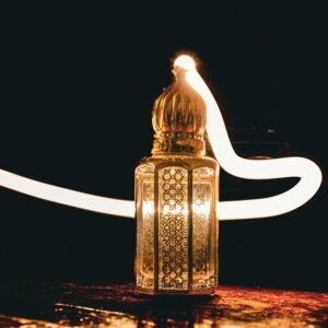 Perfume bottle made with natural oils and balanced fragrance composition